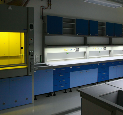 Laboratory furniture and fume hoods for BIOCEV